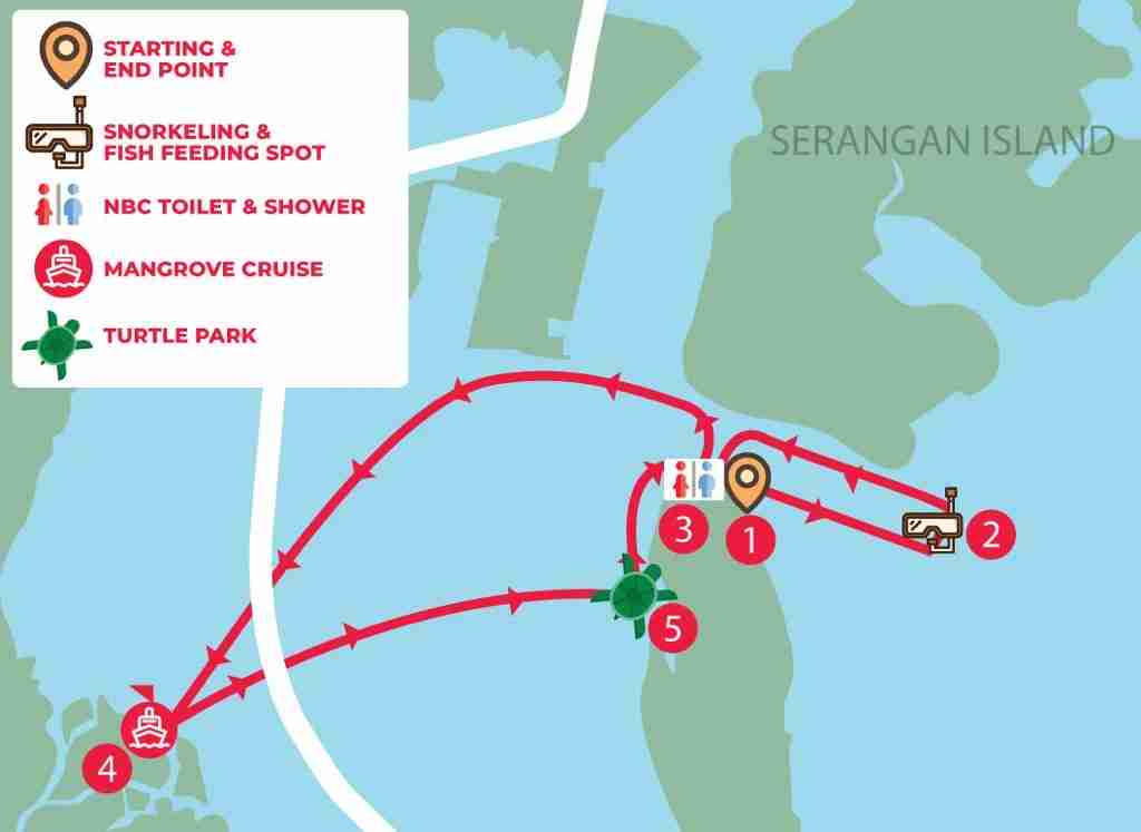 Yakatabune Mangrove Cruise Route Map